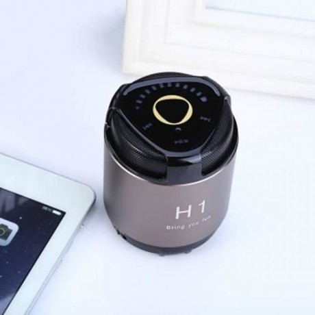 H1 MINI WIRELESS BLUETOOTH HANDS-FREE METAL STEEL SMART SPEAKER WITH NFC AUX AUDIO INPUT F