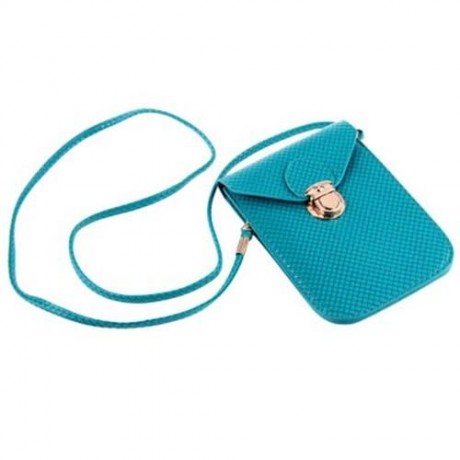 TRENDY PLAID SOLID LATCH DESIGN MINI BAGS FOR LADIES (GREEN)