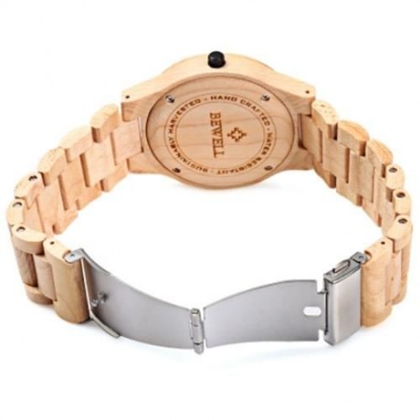 BEWELL ZS - W086B WOOD QUARTZ MEN WATCH ANALOG DATE DISPLAY (EBONY WOOD)