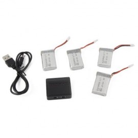 BATTERY BALANCE CHARGING SET 4 X 800MAH LI   1 TO 4 BALANCE CHARGER FOR SYMA X5C / X5 / X5