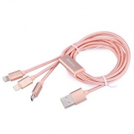 BASEUS PORTMAN SERIES 1.2M CHARGER CORD 8 PIN USB DATA CABLE (ROSE GOLD)