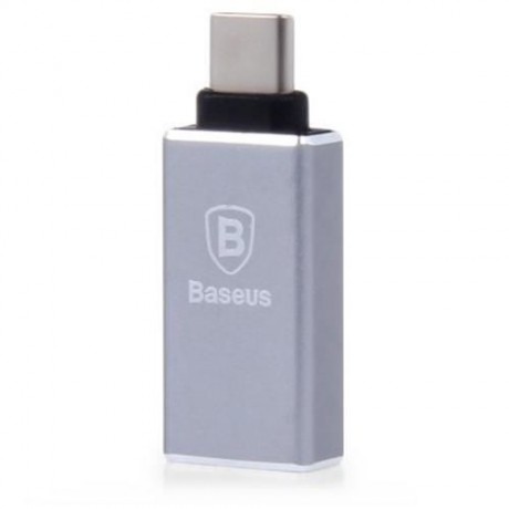 BASEUS SHARP SERIES ALUMINUM ALLOY USB 3.1 STANDARD TYPE - C USB 3.0  ADAPTER (GRAY)