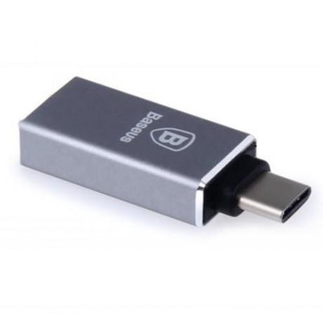 BASEUS SHARP SERIES ALUMINUM ALLOY USB 3.1 STANDARD TYPE - C USB 3.0  ADAPTER (GRAY)