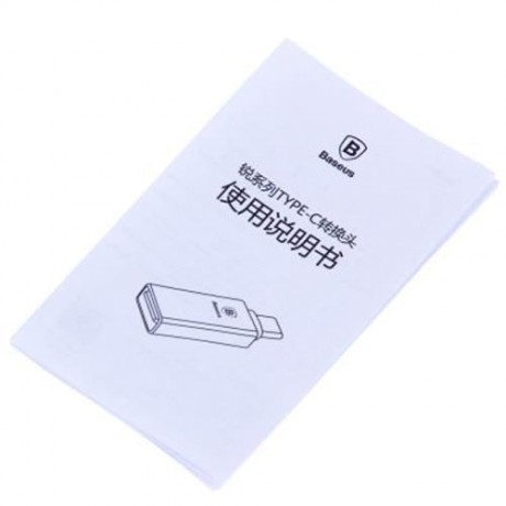 BASEUS SHARP SERIES ALUMINUM ALLOY USB 3.1 STANDARD TYPE - C USB 3.0  ADAPTER (GRAY)