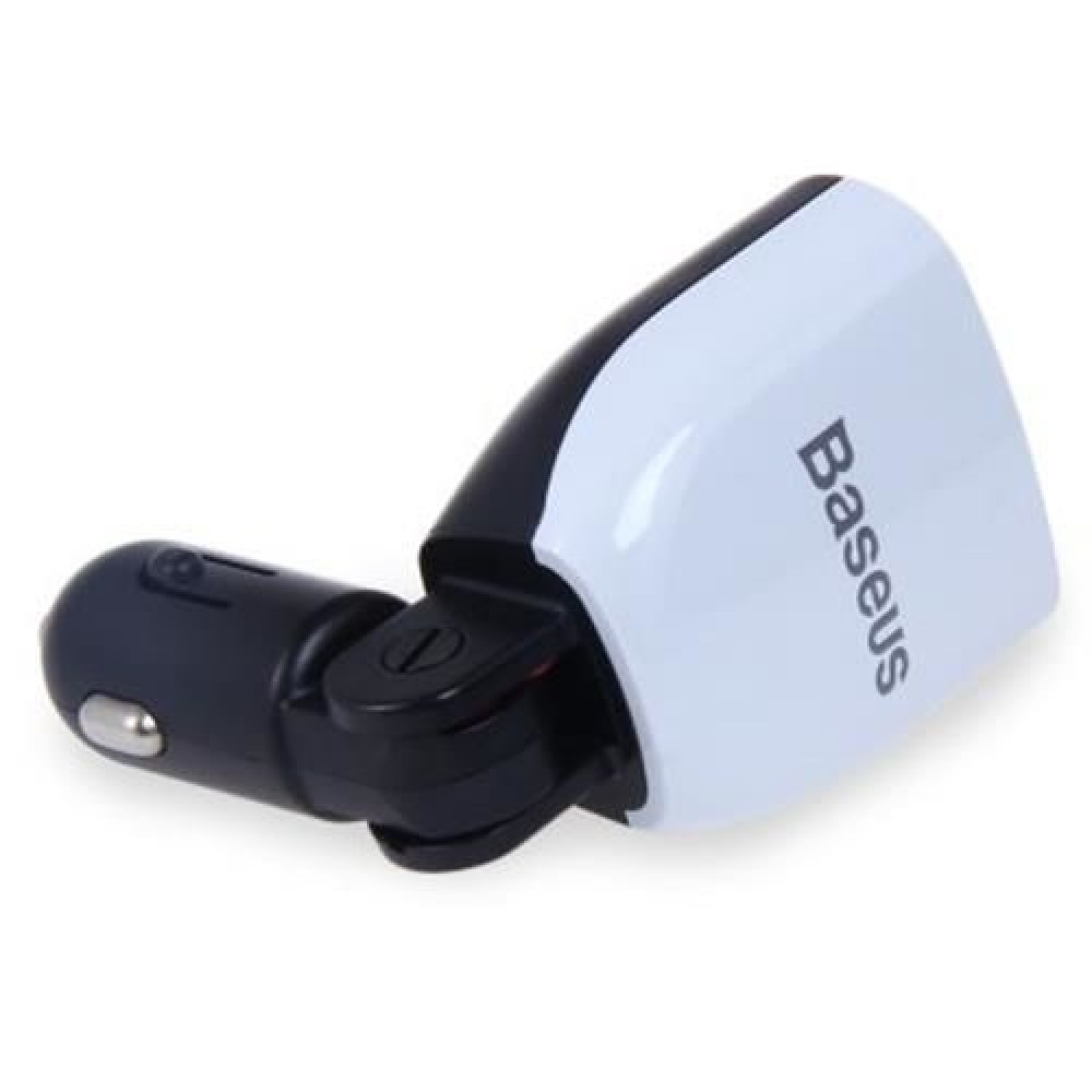 BASEUS 2 PORTS 2.1A   1A DUAL USB CAR CHARGER (WHITE AND BLACK)