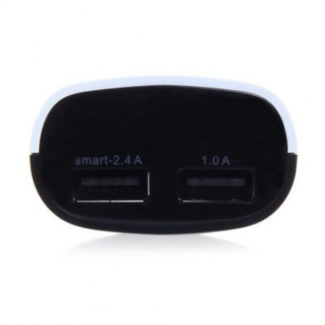 BASEUS 2 PORTS 2.1A   1A DUAL USB CAR CHARGER (WHITE AND BLACK)