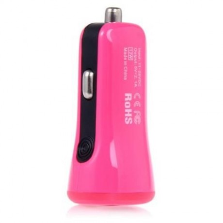 BASEUS 2 PORTS 2.1A   1A DUAL USB CAR CHARGER (ROSE)