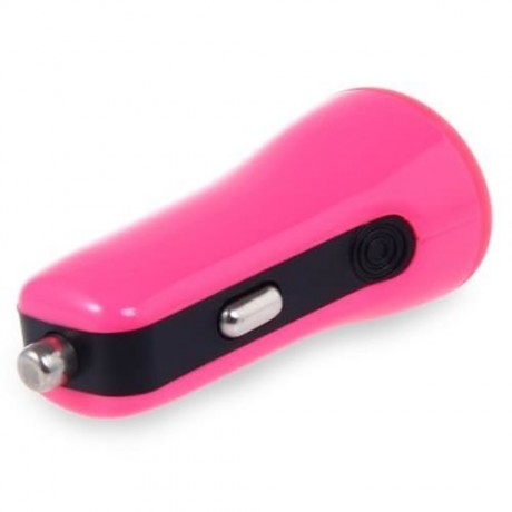 BASEUS 2 PORTS 2.1A   1A DUAL USB CAR CHARGER (ROSE)