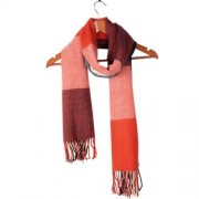 TRENDY WOOL WARM PLAID THICKENING WOMEN SHAWL (CADETBLUE)