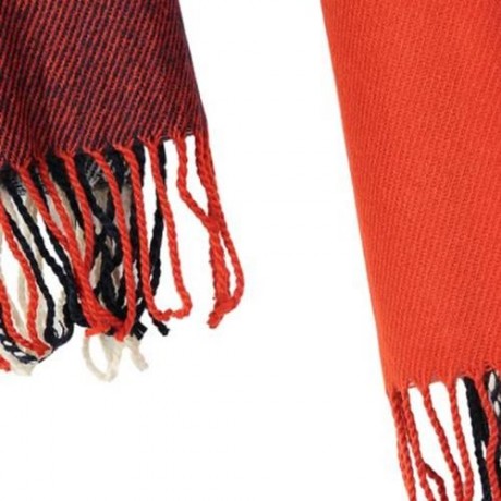 TRENDY WOOL WARM PLAID THICKENING WOMEN SHAWL (CADETBLUE)