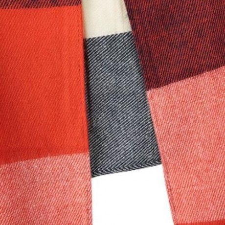 TRENDY WOOL WARM PLAID THICKENING WOMEN SHAWL (CADETBLUE)