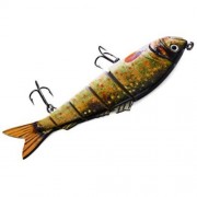 5 JOINTED SECTIONS MULTI-JOINTED FISHING LURE HARD PLASTIC BAIT WITH TREBLE HOOKS (#4)