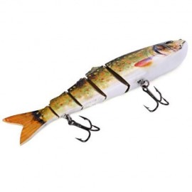 5 JOINTED SECTIONS MULTI-JOINTED FISHING LURE HARD PLASTIC BAIT WITH TREBLE HOOKS (#4)