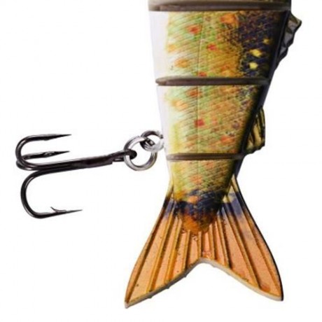 5 JOINTED SECTIONS MULTI-JOINTED FISHING LURE HARD PLASTIC BAIT WITH TREBLE HOOKS (#4)