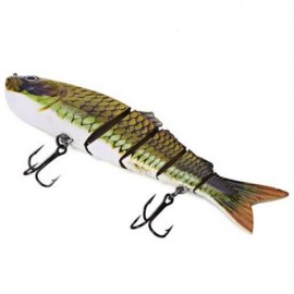 5 JOINTED SECTIONS MULTI-JOINTED FISHING LURE HARD PLASTIC BAIT WITH TREBLE HOOKS (#3)