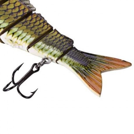 5 JOINTED SECTIONS MULTI-JOINTED FISHING LURE HARD PLASTIC BAIT WITH TREBLE HOOKS (#3)