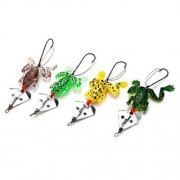 9CM FISHING LURE SOFT FROG SPINNER BAIT WITH OFFSET HOOK (COLORMIX)