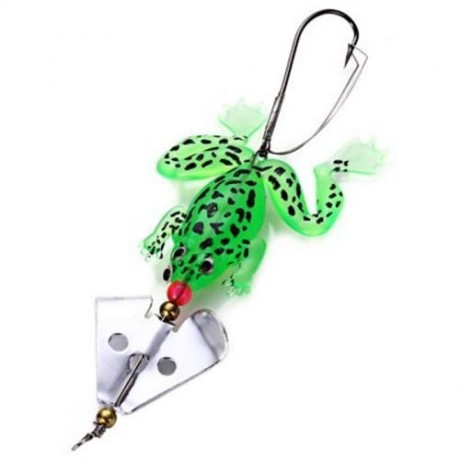 9CM FISHING LURE SOFT FROG SPINNER BAIT WITH OFFSET HOOK (COLORMIX)