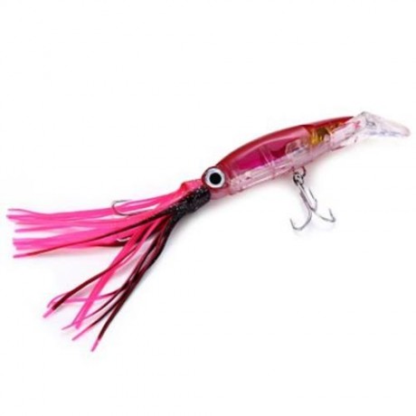 6PCS 14CM TROLLING MINNOW FISHING LURE BIONIC SQUID BAIT 40G (COLORMIX)
