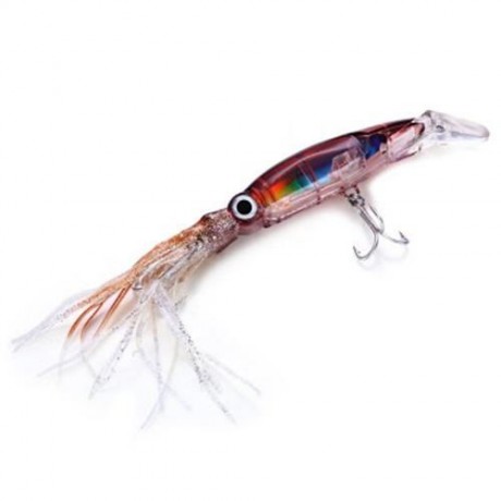 6PCS 14CM TROLLING MINNOW FISHING LURE BIONIC SQUID BAIT 40G (COLORMIX)