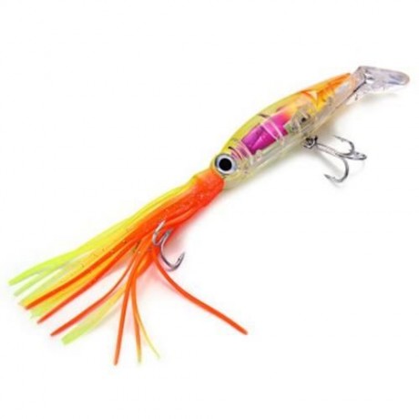 6PCS 14CM TROLLING MINNOW FISHING LURE BIONIC SQUID BAIT 40G (COLORMIX)