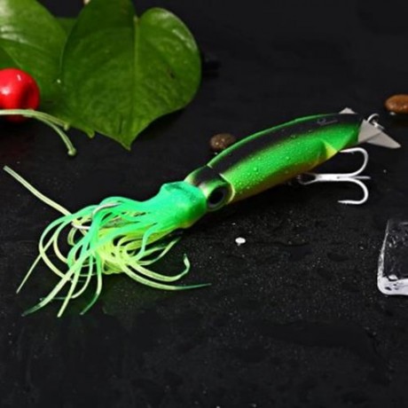 6PCS 14CM TROLLING MINNOW FISHING LURE BIONIC SQUID BAIT 40G (COLORMIX)