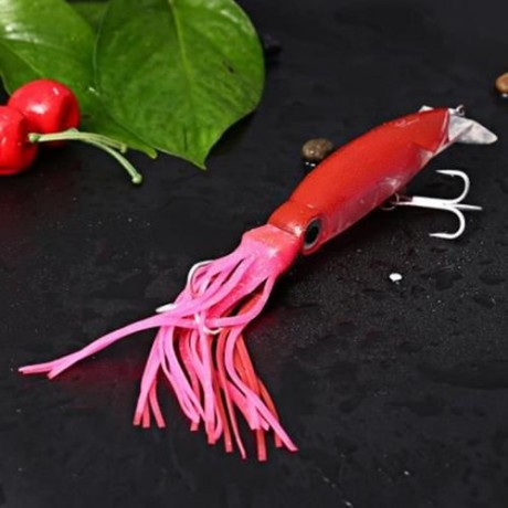 6PCS 14CM TROLLING MINNOW FISHING LURE BIONIC SQUID BAIT 40G (COLORMIX)