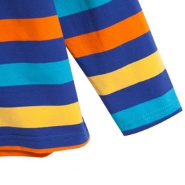 CASUAL ROUND NECK LONG SLEEVE STRIPE PATTERN BOYS T-SHIRT (ORANGE)