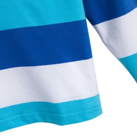 CASUAL ROUND NECK LONG SLEEVE STRIPE PATTERN BOYS T-SHIRT (BLUE)
