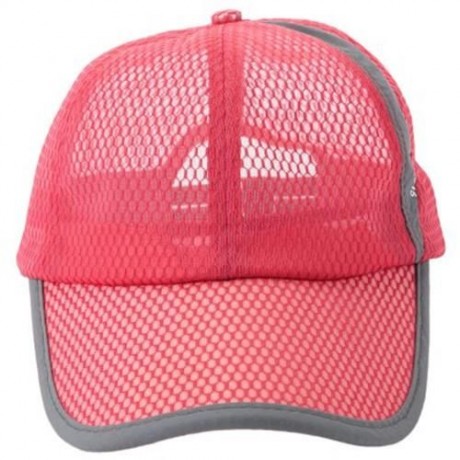 SUMMER COOL UNISEX BREATHABLE MESH NET CAP FOR OUTDOOR ACTIVITIES (WATERMELON RED)