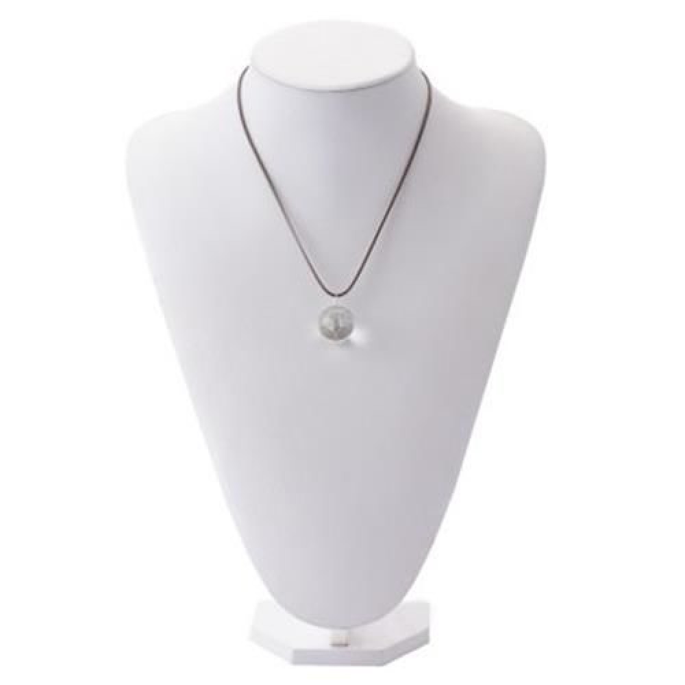 THREE DANDELIONS DESIGN GLASS NECKLACE FOR MEN WOMEN (WHITE)