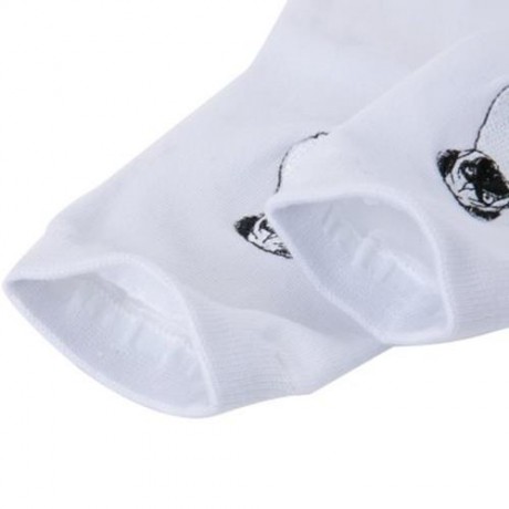 CASUAL DOG CARTOON EMBROIDERY PATTERNS MEN WOMEN COUPLES SOFT SOCKS (#6)