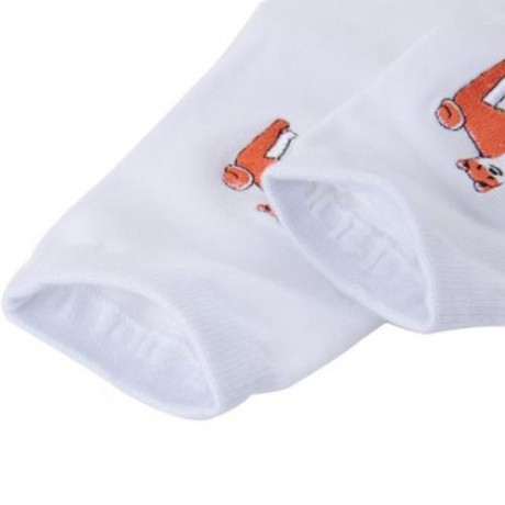 CASUAL DOG CARTOON EMBROIDERY PATTERNS MEN WOMEN COUPLES SOFT SOCKS (#4)