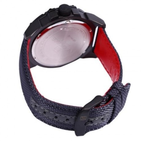 NAVIFORCE 9066 MALE QUARTZ WATCH NYLON BAND DATE DAY 30M WATER RESISTANCE (WHITE AND BLACK