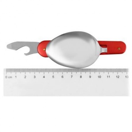 FOLDABLE STAINLESS STEEL 3 PIECE TABLEWARE OUTDOOR TRAVEL CAMPING HIKING TOOL (RED)