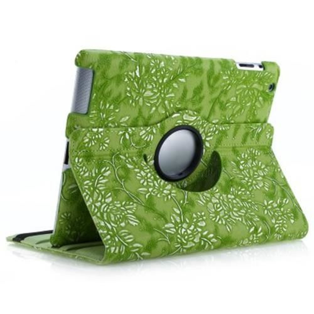 ULTRA SLIM WAKE SLEEP 360 ROTATION MAGNETIC PU LEATHER SMART COVER CASE FOR IPAD 2 3 4 (GR
