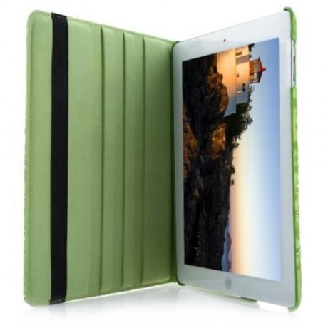 ULTRA SLIM WAKE SLEEP 360 ROTATION MAGNETIC PU LEATHER SMART COVER CASE FOR IPAD 2 3 4 (GR