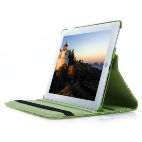 ULTRA SLIM WAKE SLEEP 360 ROTATION MAGNETIC PU LEATHER SMART COVER CASE FOR IPAD 2 3 4 (GR