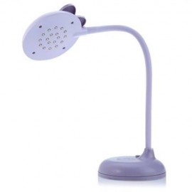 GIRLWILL BOWKNOT MIRROR TABLE LAMP ADJUSTABLE RECHARGEABLE EYE PROTECTION LED LIGHT (PURPL