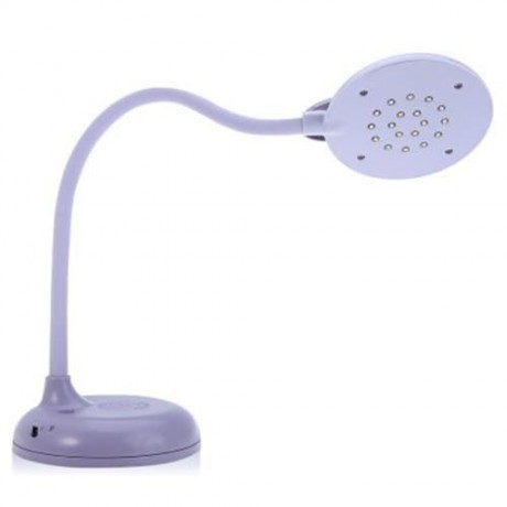 GIRLWILL BOWKNOT MIRROR TABLE LAMP ADJUSTABLE RECHARGEABLE EYE PROTECTION LED LIGHT (PURPL