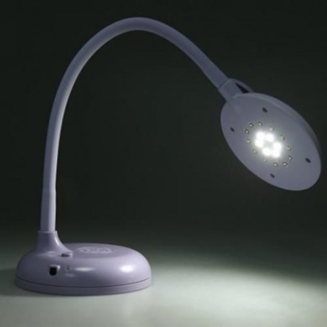 GIRLWILL BOWKNOT MIRROR TABLE LAMP ADJUSTABLE RECHARGEABLE EYE PROTECTION LED LIGHT (PURPL