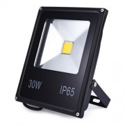 AC 85-265V 30W OUTDOOR LED FLOOD LAMP BLACK CASE BRIGHT SLIM SPOTLIGHT (WARM WHITE LIGHT)