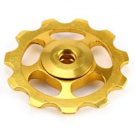 2 X BIKE 11T ALUMINUM SEALED BEARING REAR DERAILLEUR PULLEYS JOCKEY WHEEL (GOLDEN)