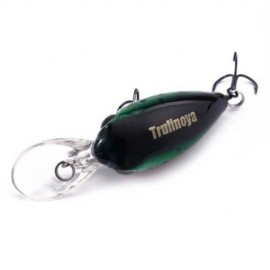 DW40 32MM TRULINOYA BARE KING MINI FISHING LURE HARD BAIT WITH HOOK FISHING GEAR (GREEN)
