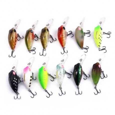 DW40 32MM TRULINOYA BARE KING MINI FISHING LURE HARD BAIT WITH HOOK FISHING GEAR (GREEN)