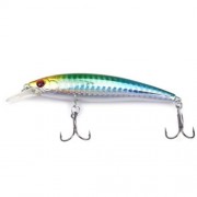 TRULINOYA DW11 FISHING LURE BAIT PLASTIC HARD DIVING MINNOW (WHITE AND GREEN)