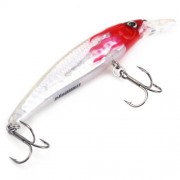 TRULINOYA DW11 FISHING LURE BAIT PLASTIC HARD DIVING MINNOW (RED WITH WHITE)