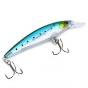 TRULINOYA DW11 FISHING LURE BAIT PLASTIC HARD DIVING MINNOW (BLUE AND WHITE)