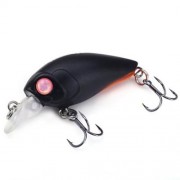 35MM MINI CRANK FISHING LURE PLASTIC HARD BAIT (BLACK)