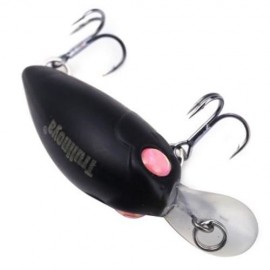 35MM MINI CRANK FISHING LURE PLASTIC HARD BAIT (BLACK)